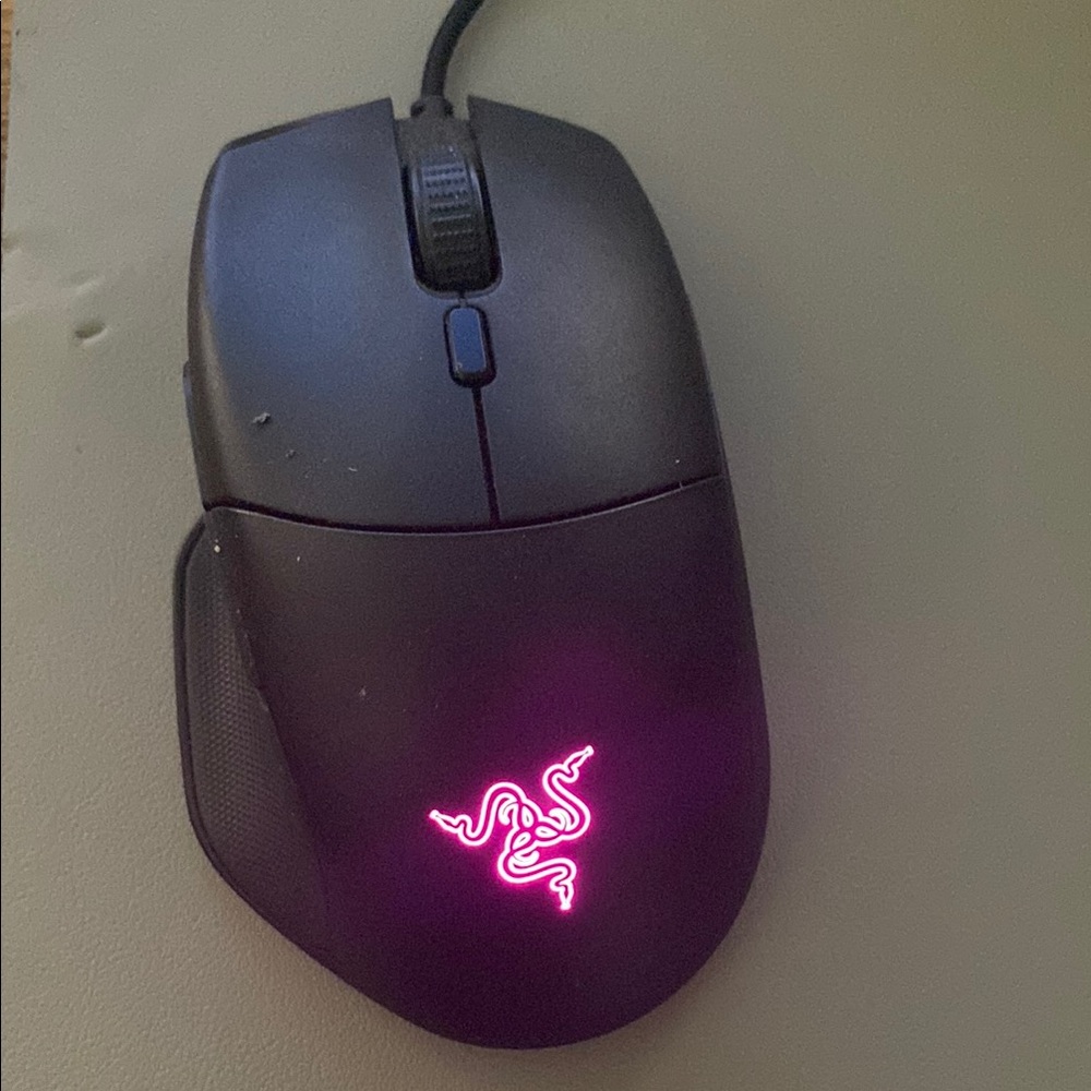 Razer Black Gaming Mouse with Pink Logo